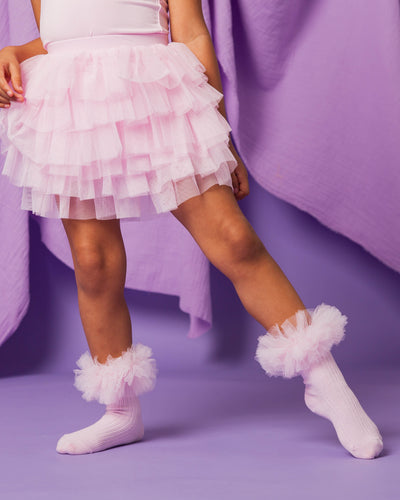 Baby Kids Bamboo Pajamas — Pinkberry Bamboo Tulle Socks — Image 1