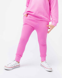 Baby Kids Bamboo Pajamas — Pinky Promise Jogger Sweatpants — Image 1