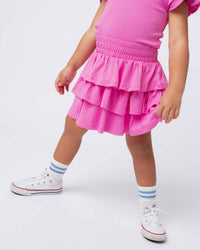Baby Kids Bamboo Pajamas — Pinky Promise Girls Ruffle Skort — Image 1