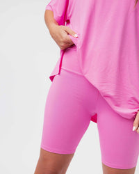 Baby Kids Bamboo Pajamas — Pinky Promise Women's Biker Shorts — Image 1