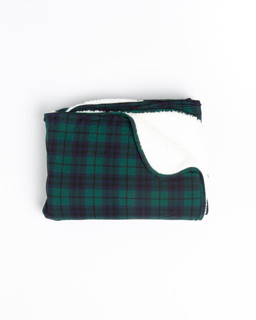 Baby Kids Bamboo Pajamas — Plaid Tidings Bum Bum Blanket - Plush — Image 2
