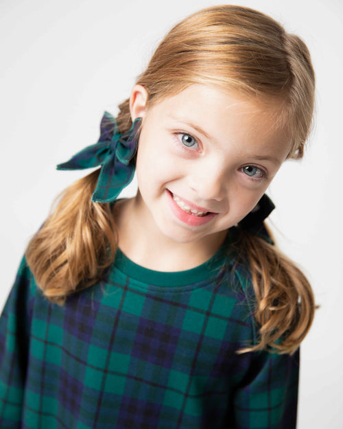 Baby Kids Bamboo Pajamas — Plaid Tidings Jogger Set — Image 6