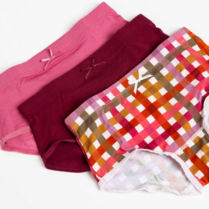 Baby Kids Bamboo Pajamas — Plaid It Cool Girls Underwear Pack — Image 1