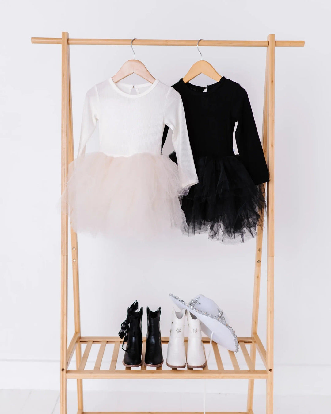 Black Ribbed Tulle Tutu Dress