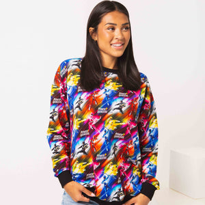 Baby Kids Bamboo Pajamas — Power Rangers Adult Unisex Crew Neck Sweatshirt — Image 1