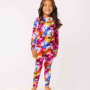 Baby Kids Bamboo Pajamas — Power Rangers Long Sleeve Pajama Set — Image 1