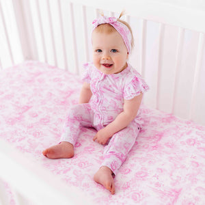 Baby Kids Bamboo Pajamas — Princess Behavior Crib Sheet — Image 1