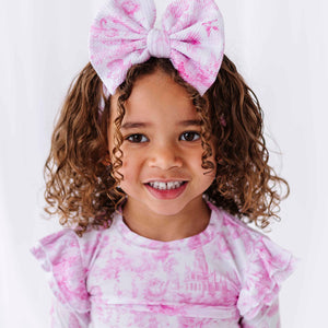 Baby Kids Bamboo Pajamas — Princess Behavior Biggie Bow — Image 1