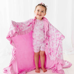 Baby Kids Bamboo Pajamas — Princess Behavior Ruffle Bum Bum Blanket — Image 1