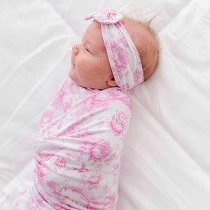 Baby Kids Bamboo Pajamas — Princess Behavior Swaddle Headwrap Set — Image 1