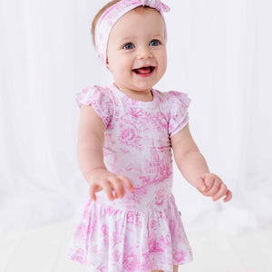 Baby Kids Bamboo Pajamas — Princess Behavior Ruffle Dress — Image 1