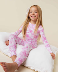 Baby Kids Bamboo Pajamas — Princess Behavior Long Sleeve Pajama Set — Image 1