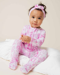 Baby Kids Bamboo Pajamas — Princess Behavior Ruffle Footie — Image 1