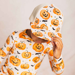 Baby Kids Bamboo Pajamas — Pumpkin About You Hat — Image 1