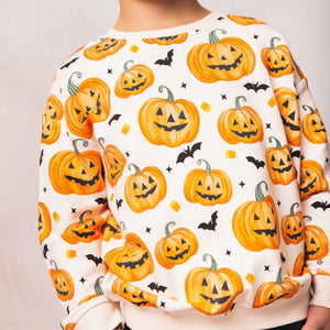 Baby Kids Bamboo Pajamas — Pumpkin About You Crew Neck Sweatshirt — Image 1