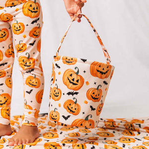 Baby Kids Bamboo Pajamas — Pumpkin About You Treat Basket — Image 1