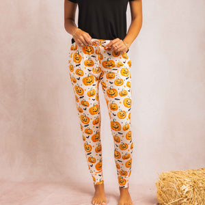 Baby Kids Bamboo Pajamas — Pumpkin About You Women's Pants — Image 1