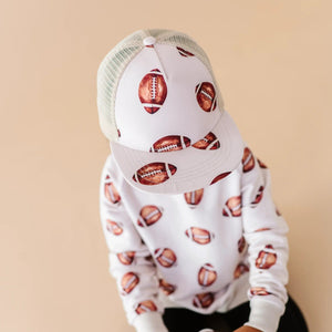 Baby Kids Bamboo Pajamas — Punt Intended Hat — Image 1