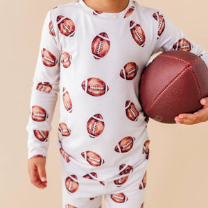 Baby Kids Bamboo Pajamas — Punt Intended Two-Piece Pajama Set — Image 1