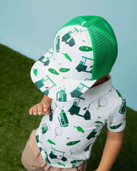 Baby Kids Bamboo Pajamas — Putt Around & Find Out Hat — Image 1