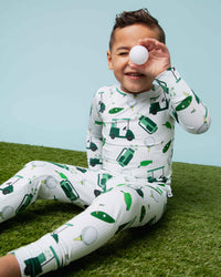 Baby Kids Bamboo Pajamas — Putt Around & Find Out Long Sleeve Pajama Set — Image 1