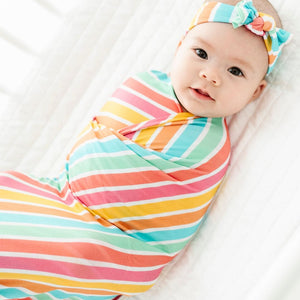 Rainbow Reef Swaddle Headwrap Set - Image 1 - Bums & Roses