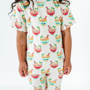 Baby Kids Bamboo Pajamas — Ramen Empire Short Sleeves Two-Piece Pajama Set — Image 1