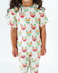 Baby Kids Bamboo Pajamas — Ramen Empire Short Sleeves Two-Piece Pajama Set — Image 1