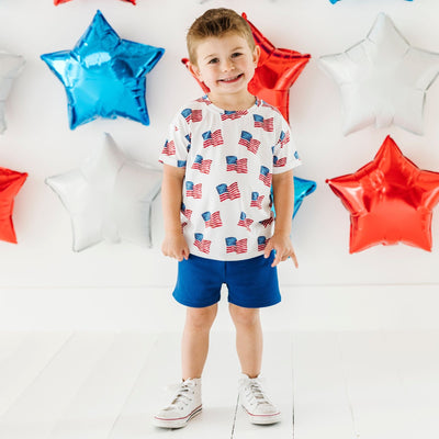 Red, White & Cute Toddler T-Shirt & Shorts Set - Image 1 - Bums & Roses