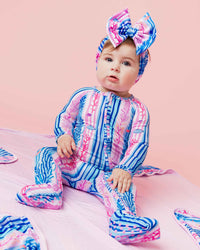 Baby Kids Bamboo Pajamas — Reel Cute Stripes Convertible Romper — Image 1