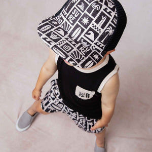 Baby Kids Bamboo Pajamas — Ride The Tide Hat — Image 1
