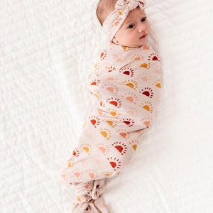 Baby Kids Bamboo Pajamas — Rise Above Swaddle Headwrap Set — Image 1