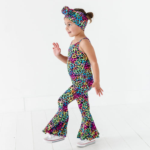 Roarin' Rainbow Bell Bottom Jumpsuit - Image 3 - Bums & Roses