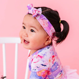 Baby Kids Bamboo Pajamas — Romeo and Ghouliet Headwrap — Image 1