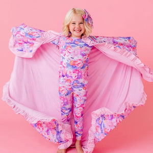 Bums & Roses - Baby & Kids Bamboo Pajamas - Romeo and Ghouliet Ruffle Bum Bum Blanket - Image 1