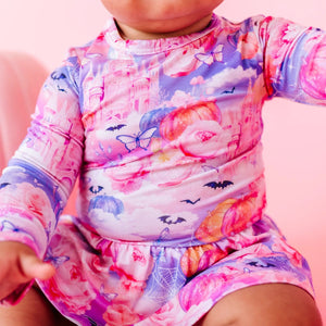 Baby Kids Bamboo Pajamas — Romeo and Ghouliet Ruffle Dress — Image 1