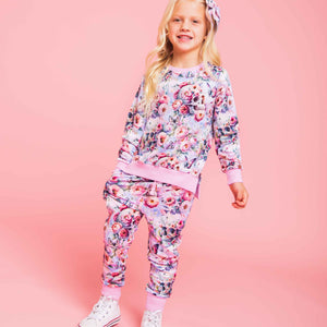 Baby Kids Bamboo Pajamas — Rose From The Dead Jogger Set — Image 1