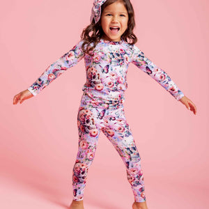 Baby Kids Bamboo Pajamas — Rose From The Dead Long Sleeve Pajama Set — Image 1