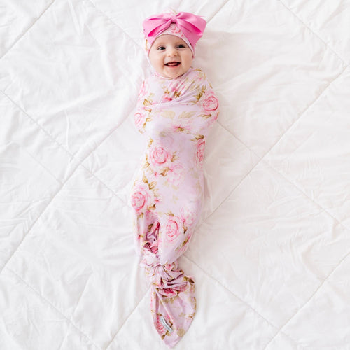 Rosey Moments Swaddle Beanie Set - Image 3 - Bums & Roses