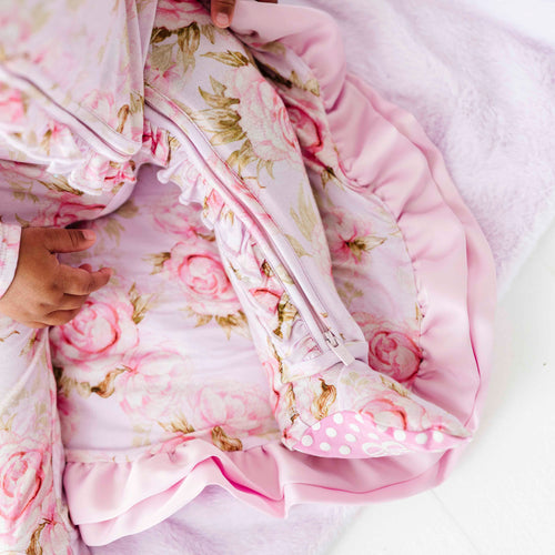 Rosey Moments Printed Minky Blanket - Image 4 - Bums & Roses