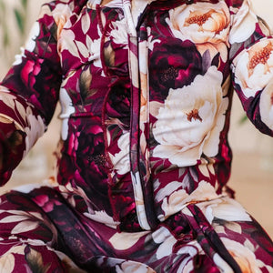 Bums & Roses - Baby & Kids Bamboo Pajamas - Ruffle Your Petals Ruffle Footie - Image 1