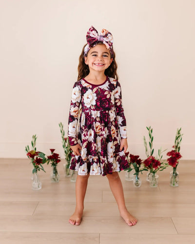 Bums & Roses - Baby & Kids Bamboo Pajamas - Ruffle Your Petals Girls Dress & Shorts Set - Image 1