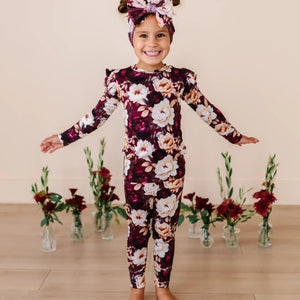 Baby Kids Bamboo Pajamas — Ruffle Your Petals Two-Piece Pajama Set — Image 1