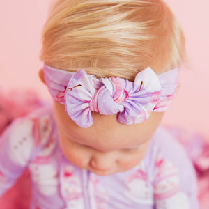 Baby Kids Bamboo Pajamas — Feelin' Snow Pretty Headwrap — Image 1