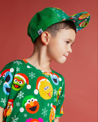 Baby Kids Bamboo Pajamas — Sesame Street™ Holiday Cheer Hat — Image 4