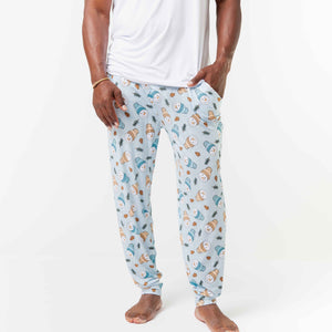 Baby Kids Bamboo Pajamas — Say It Ain't Snow Men's Pants — Image 1
