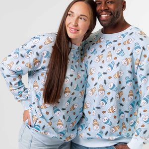 Baby Kids Bamboo Pajamas — Say It Ain't Snow Adult Unisex Crew Neck Sweatshirt — Image 1