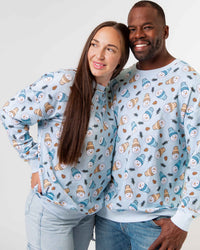 Baby Kids Bamboo Pajamas — Say It Ain't Snow Adult Unisex Crew Neck Sweatshirt — Image 1