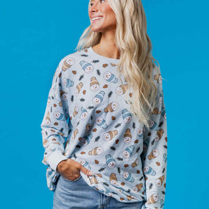 Baby Kids Bamboo Pajamas — Say It Ain't Snow Adult Unisex Crew Neck Sweatshirt — Image 1