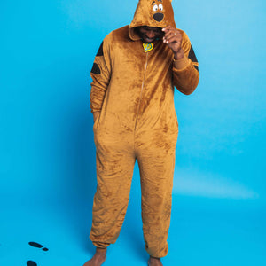 Baby Kids Bamboo Pajamas — Scooby-Doo™ Adult Zip-Up One-Piece — Image 1
